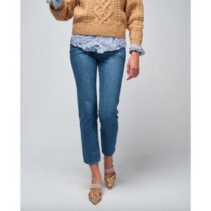 Amo Harriet Mid Rise Slim Straight Jeans in Apple Pie Medium Wash Size 29